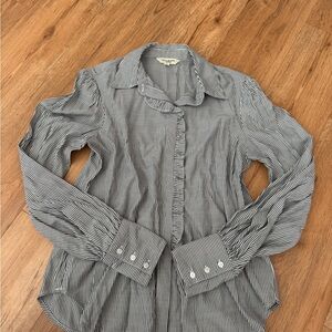 Max Studio Striped Collared Shirt